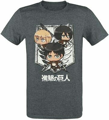 ATAQUE A LOS TITANES CAMISETA GRUPO CHIBI XL