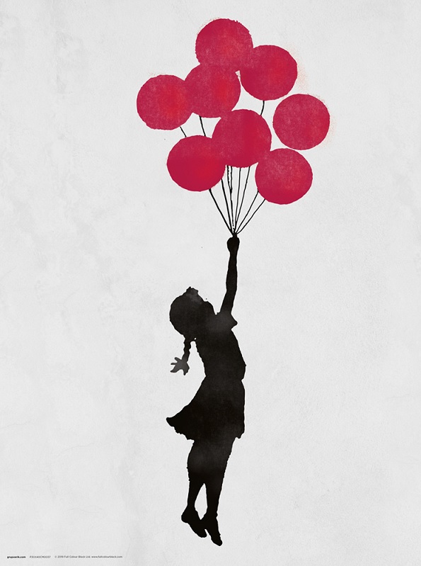 BANKSY PRINT POSTER 30 X 40 BANDALIZED GIRL FLOATING