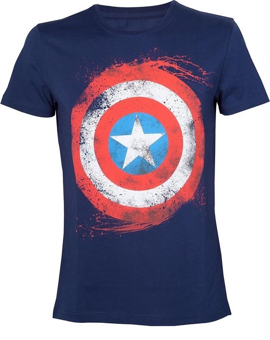 MARVEL CAMISETA PINTADA ESCUDO CAPITAN AMERICA S