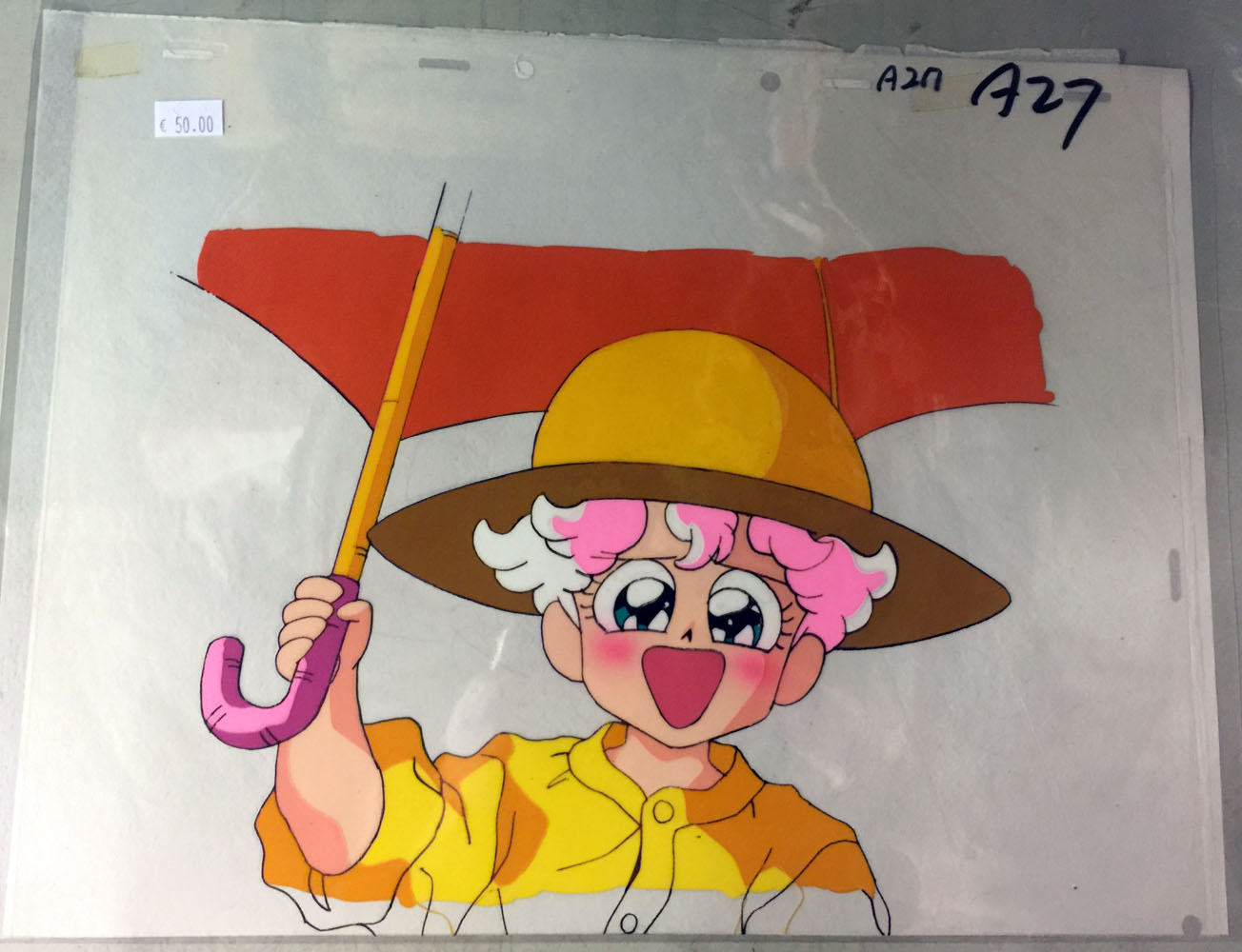 PINK THE RAIN JACK STORY CEL PINK PARAGUAS RIENDO + DOUGA